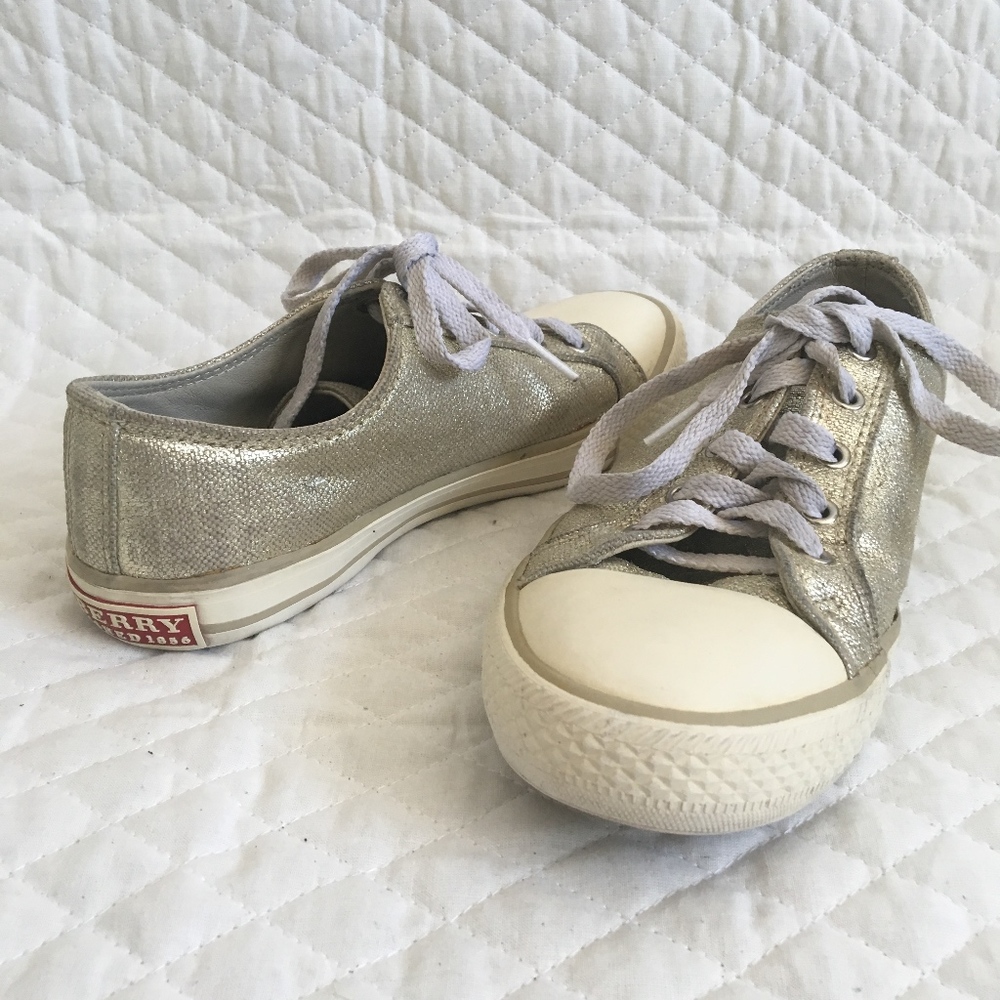 Burberry Gold Metallic Sneakers - Picture 5 of 8